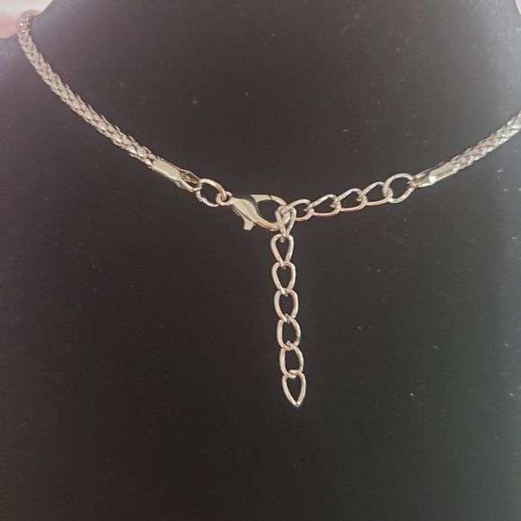 Silver Chain W/ Marcasite Pendant - Picture 4 of 5